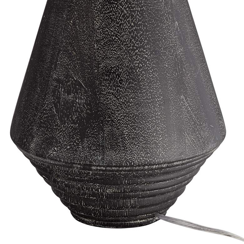 Adelis Black Texture Pyramid Table Lamp - Style # 75M51 - Image 2