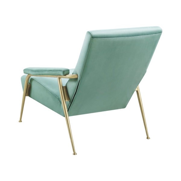 Abrielle Mint Green Velvet Chair - Image 2
