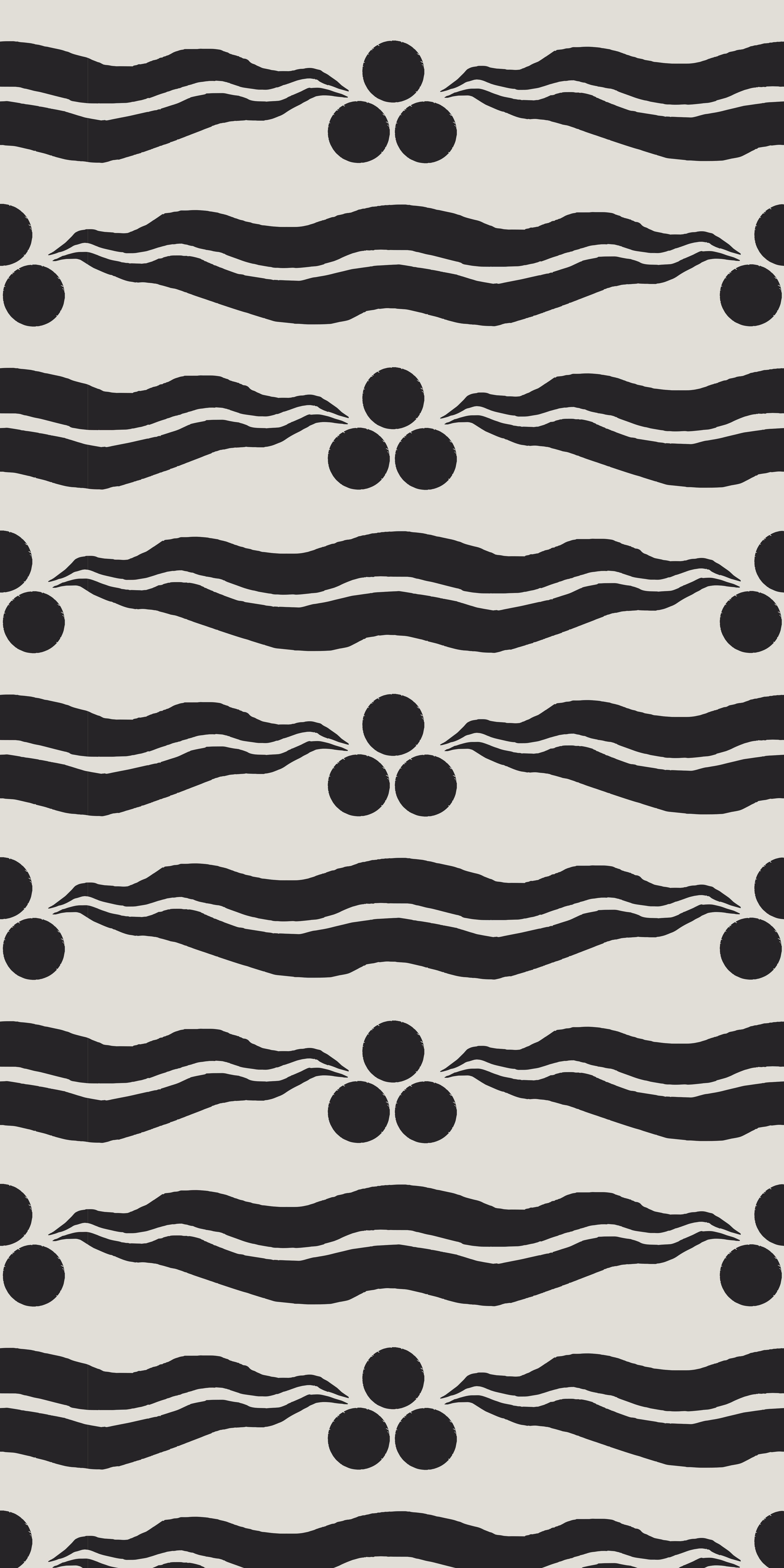 Turkish Stripe Peel & Stick Wallpaper, Gray & Black, 2' x 10' - Image 0
