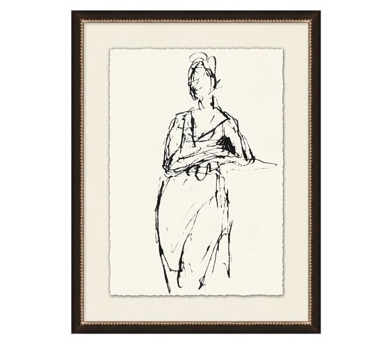 Gestural Figural Sketches Framed Print, 20 x 26", Set of 2 - Image 2