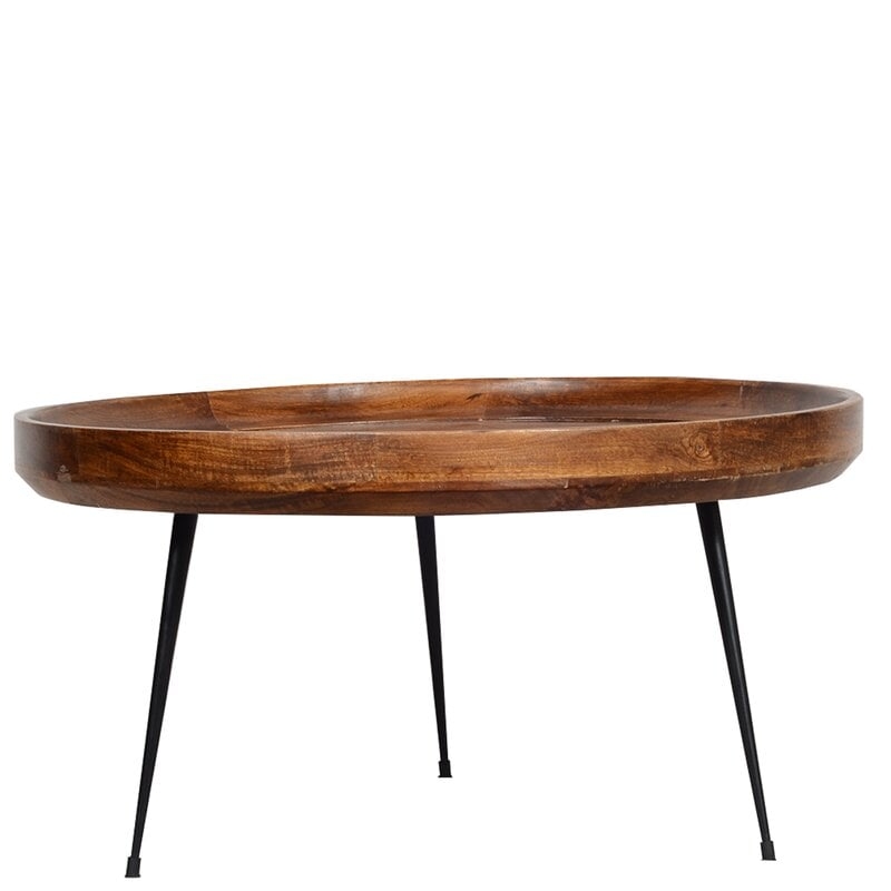Annabel Round Mango Wood Coffee Table - Image 1