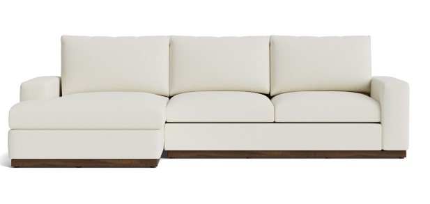 White Holt Mid Century Modern Sectional with Storage - Nico Oyster - Mocha - Right - Image 0
