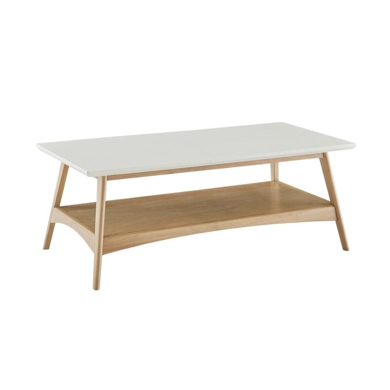 Burnes 4 Legs Coffee Table with Storage, Natural - Image 0