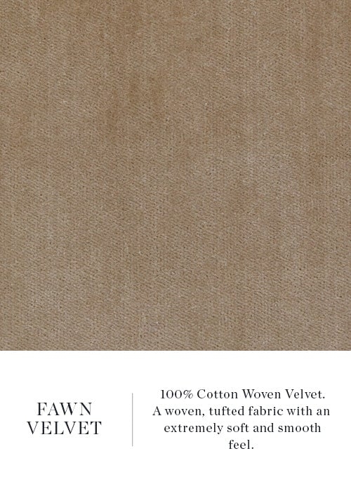 Lucille Chaise Sectional // Fawn Velvet // Left Chaise - Image 1