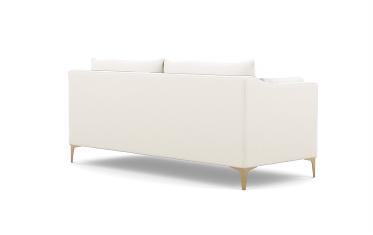 Caitlin by The Everygirl Sofa in Ivory Heavy Cloth Fabric with Brass Plated legs - 83" - Image 2
