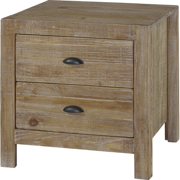 Grain Wood Furniture Montauk 2 Drawer Nightstand: Driftwood - Image 1