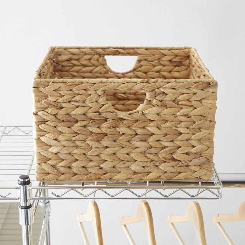 Woven Foldable Hyacinth Wicker Basket - Set of 2 - Image 3
