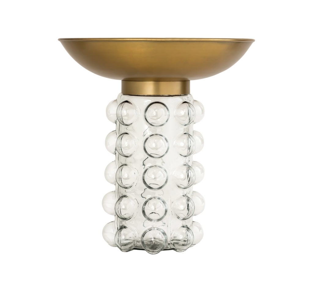 Bubble Glass/Brass Side Table - Image 0