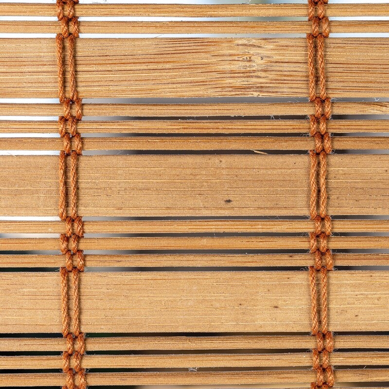 Bamboo Semi-Sheer Roman Shade - Image 1