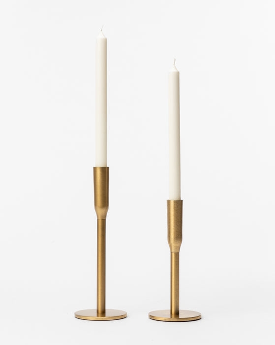 Simple Brass Taper Candle Holder, Large - Image 1