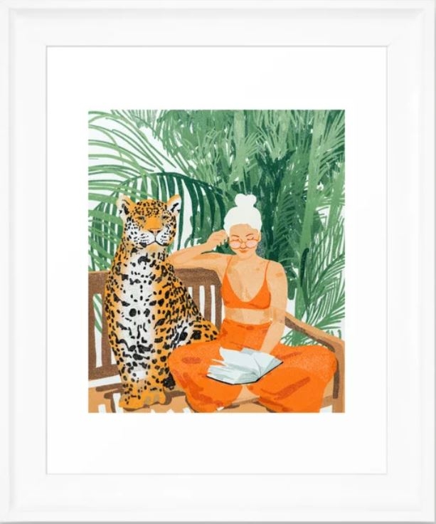 Jungle Vacay #painting #illustration Framed Art Print - Image 0