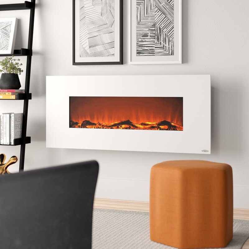 Lauderhill Wall Mounted Electric Fireplace // White - Image 1
