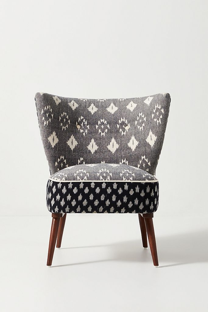 Woven Ikat Petite Accent Chair - Image 0