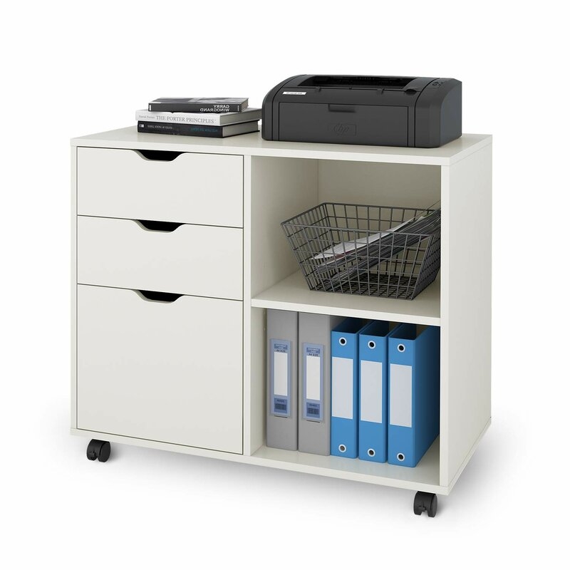 3-Drawer Mobile Lateral Filing Cabinet - Image 1
