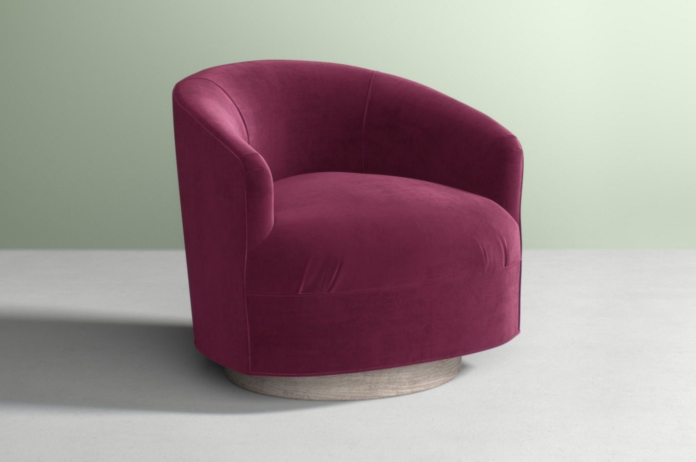 Amoret Swivel Chair - Velvet Sangria - Image 0