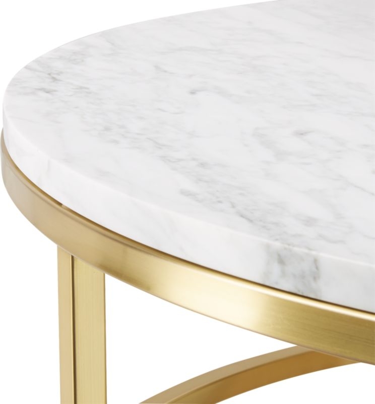 Smart Round Table, Marble & Brass - Image 4
