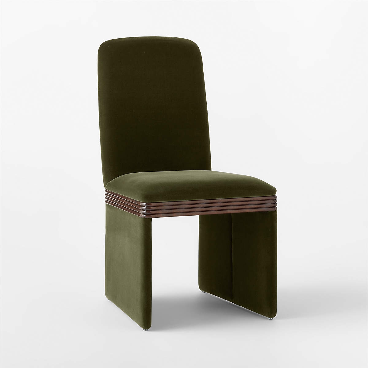 Rhodes Green Upholstered Velvet Dining Chair - Image 1