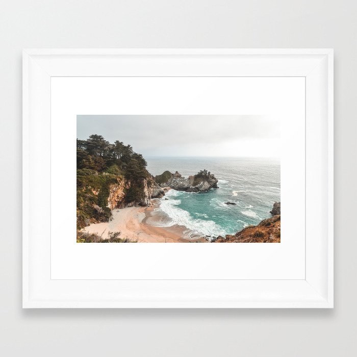 Big Sur Framed in Scoop White Art Print 12 x 12 - Image 0