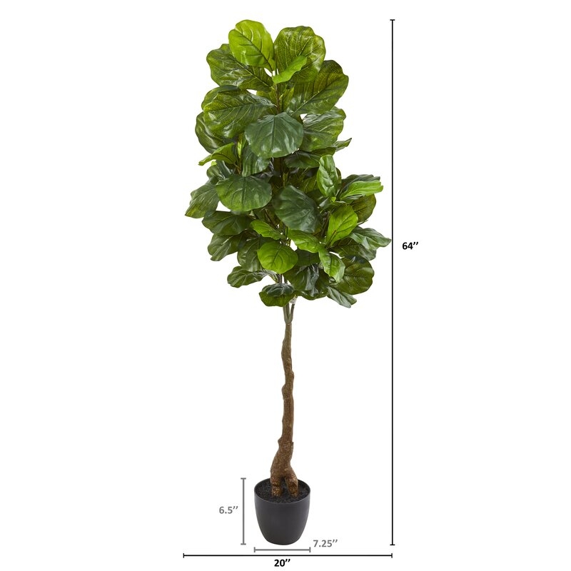 Artificial Fiddle Leaf Fig Tree in Pot - Image 1
