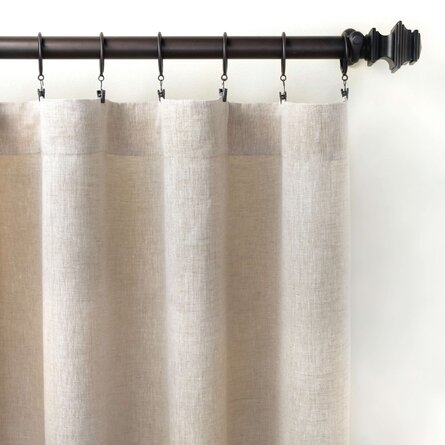 Pine Cone Hill Lush Linen Solid Semi-Sheer Single Curtain Panel - Image 0