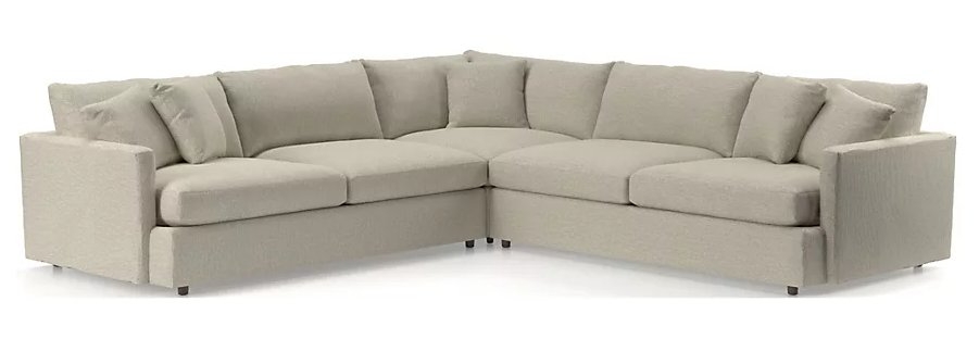 Lounge 3-Piece Sectional Sofa- Taft-Pearl - Image 0