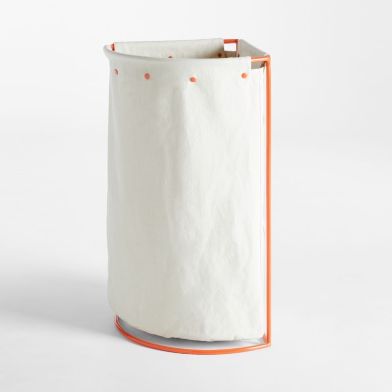 Kids Orange Corner Hamper with Metal Frame - Image 4