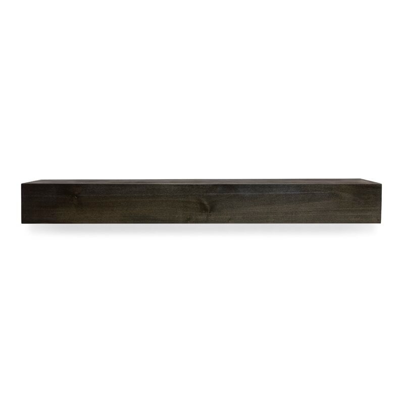 Modern Farmhouse Fireplace Shelf Mantel- Midnight Black - Image 0