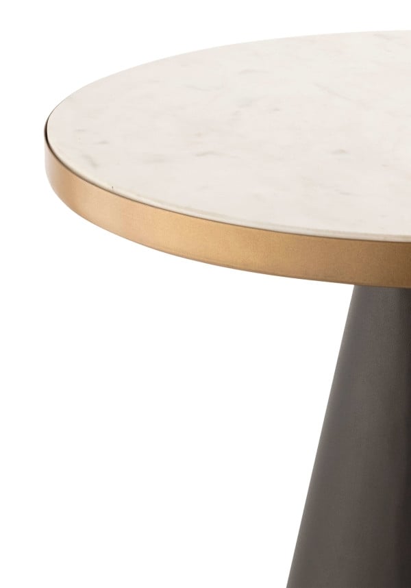 Richard Marble Side Table, Black & Gold *Preorder Today. Estimated restock 5/7/2024. - Image 1