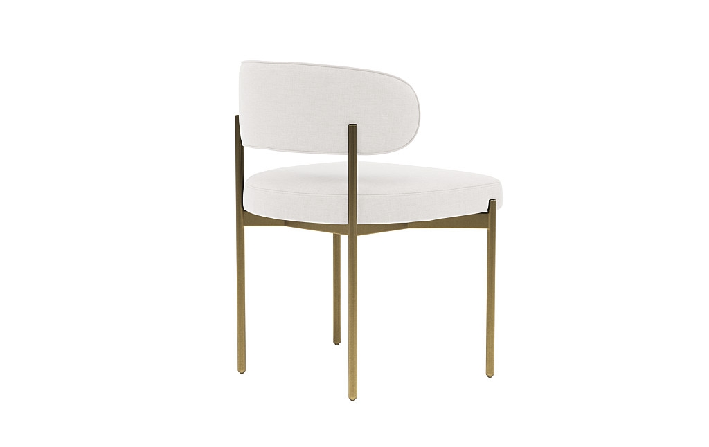 Hollis Metal Framed Upholstered Chair - Matte Brass Legs - Image 3