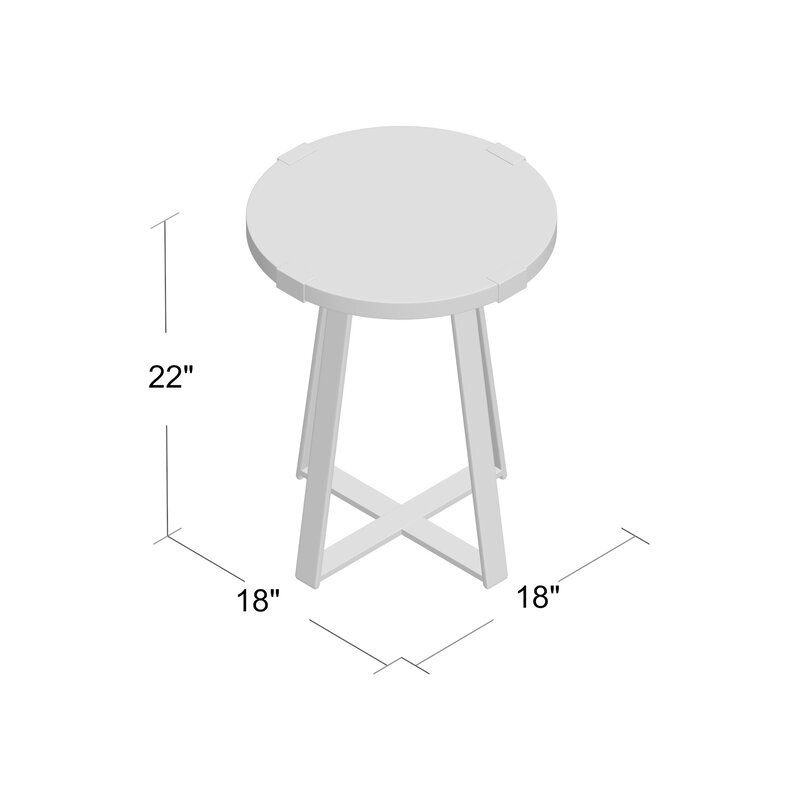 Enrique Cross Legs End Table - Image 4