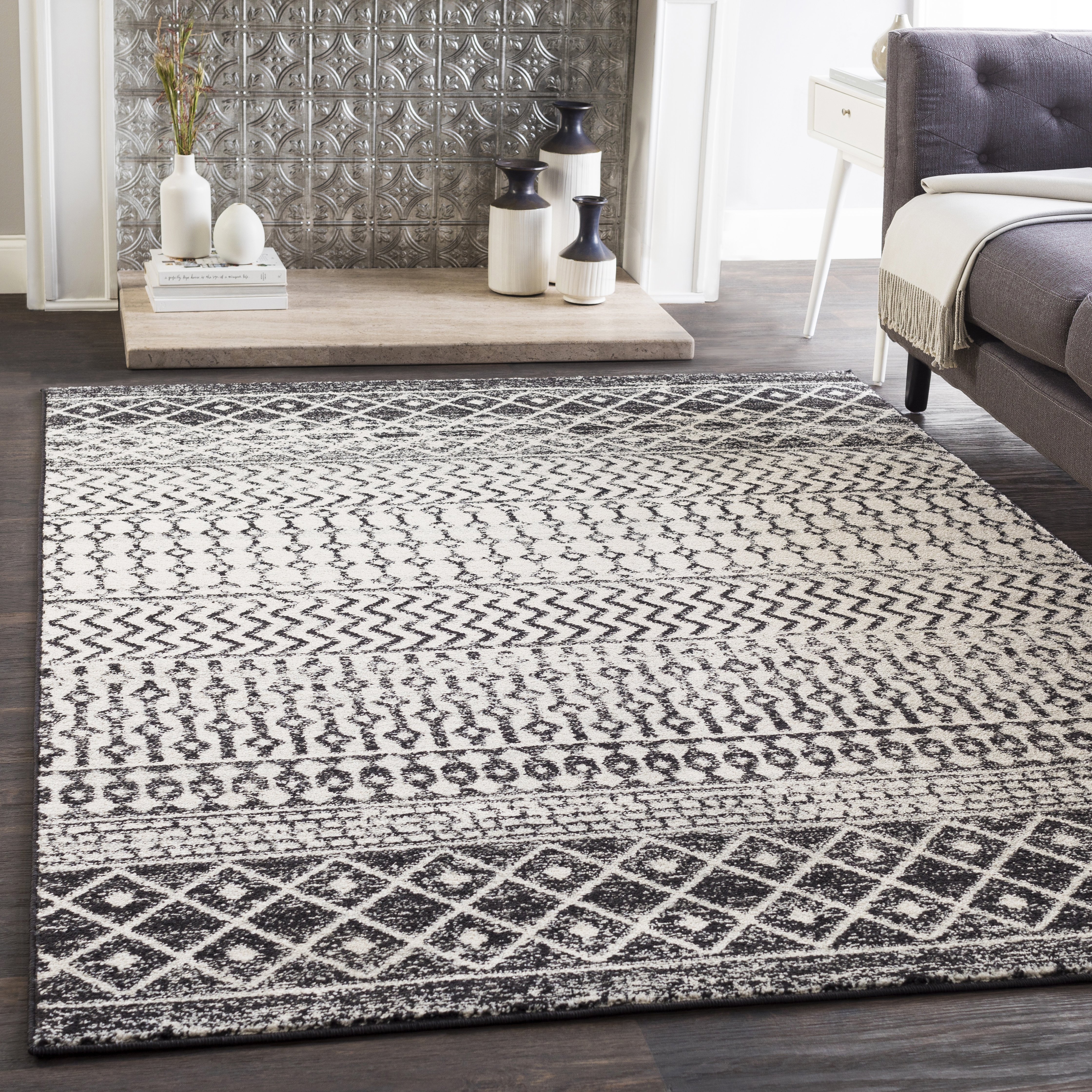 The Elaziz Collection feautures compelling global inspired designs brimming with elegance and grace! The perfect addition for any home, these pieces will add eclectic charm to any room! The meticulously woven construction of these pieces boasts durability - Image 1