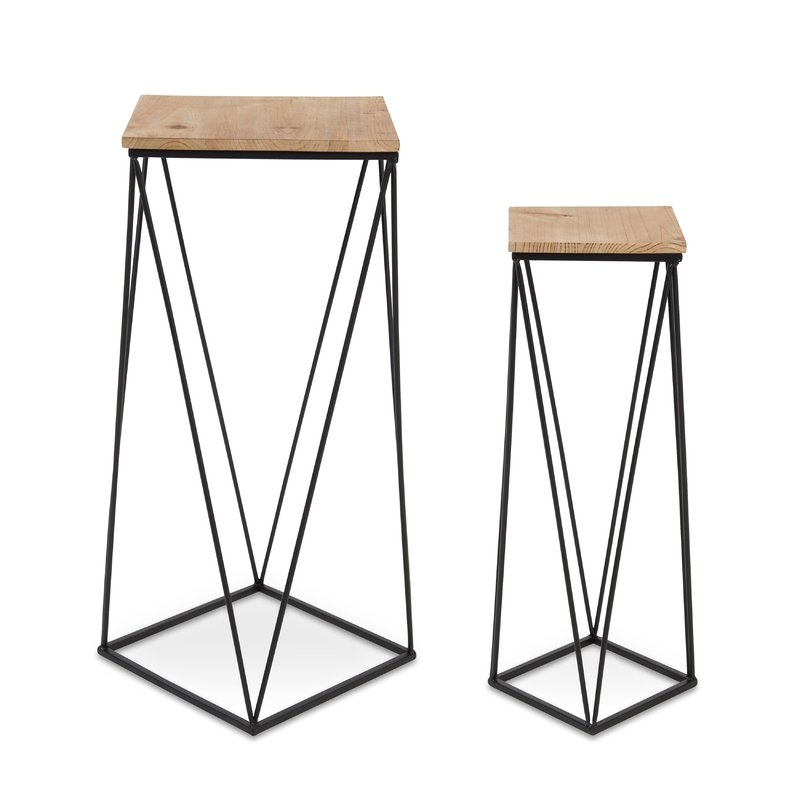 Lofland Metal Accent 2 Piece Nesting Tables - Image 0