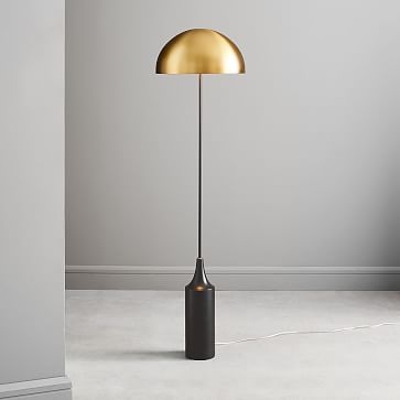 Hudson Floor Lamp, Antique Brass - Image 0
