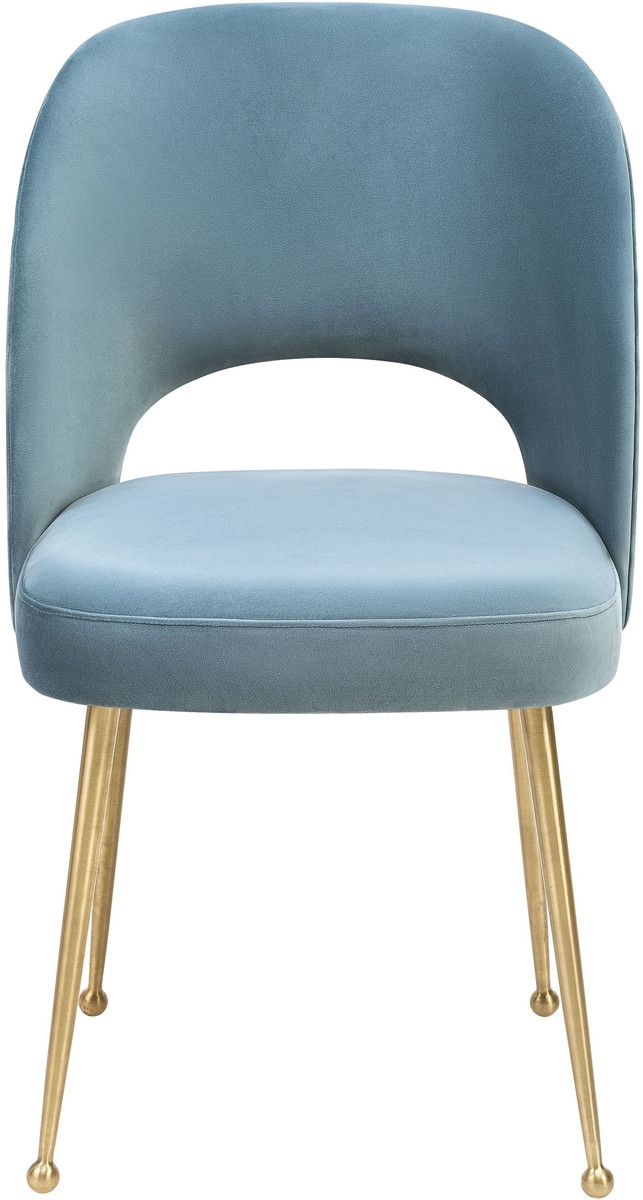 Swell Sea Blue Velvet Chair - Image 1