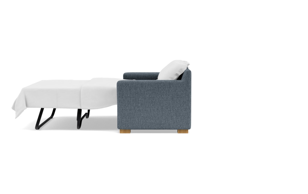 Custom Sloan Sleeper Sofa in Cross Weave Rain (Kid & Pet Friendly) with Natural Oak Block Legs - Image 9