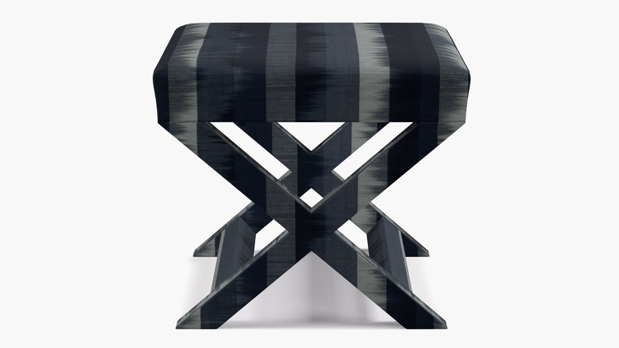 X bench | Indigo Ikat stripe - Image 0