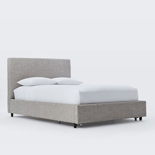 Contemporary Upholstered Storage Bed - Deco Weave, Queen - Image 6