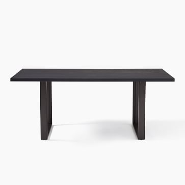 Avery 74" Industrial Dining Table, Black, Antique Bronze - Image 3