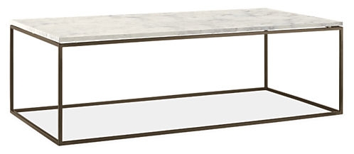 Tyne Coffee Tables Marbled white quartz composite, mineral base - Image 0