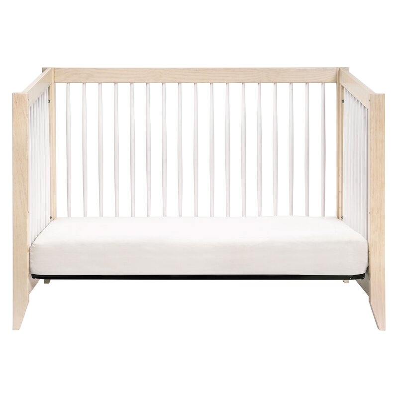 babyletto Sprout 4-in-1 Convertible Crib Color: Washed Natural/White - Image 3