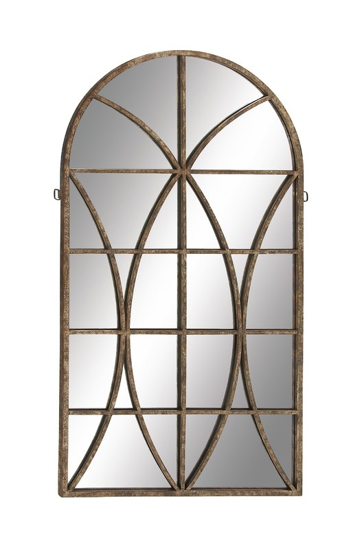 Metal and Wood Wall Mirror - Image 0