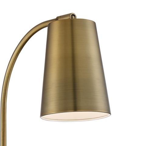 360 Lighting Sully 19" High Warm Brass Plug-In Wall Lamp - Image 2