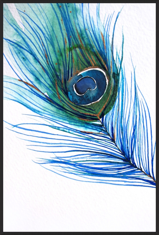 Peacock Feather by Christine Lindstrom for Artfully Walls - Image 0
