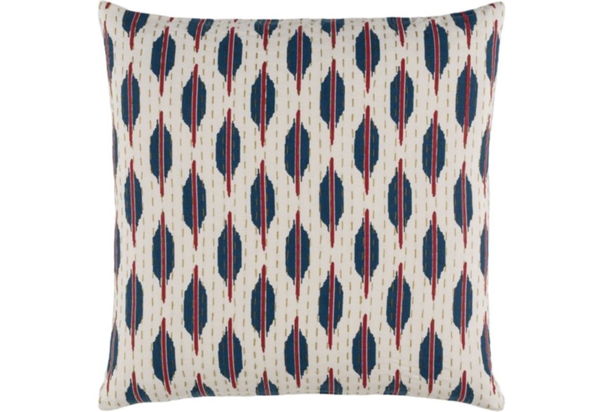 Kantha Throw Pillow, 18" x 18", with poly insert - Image 0