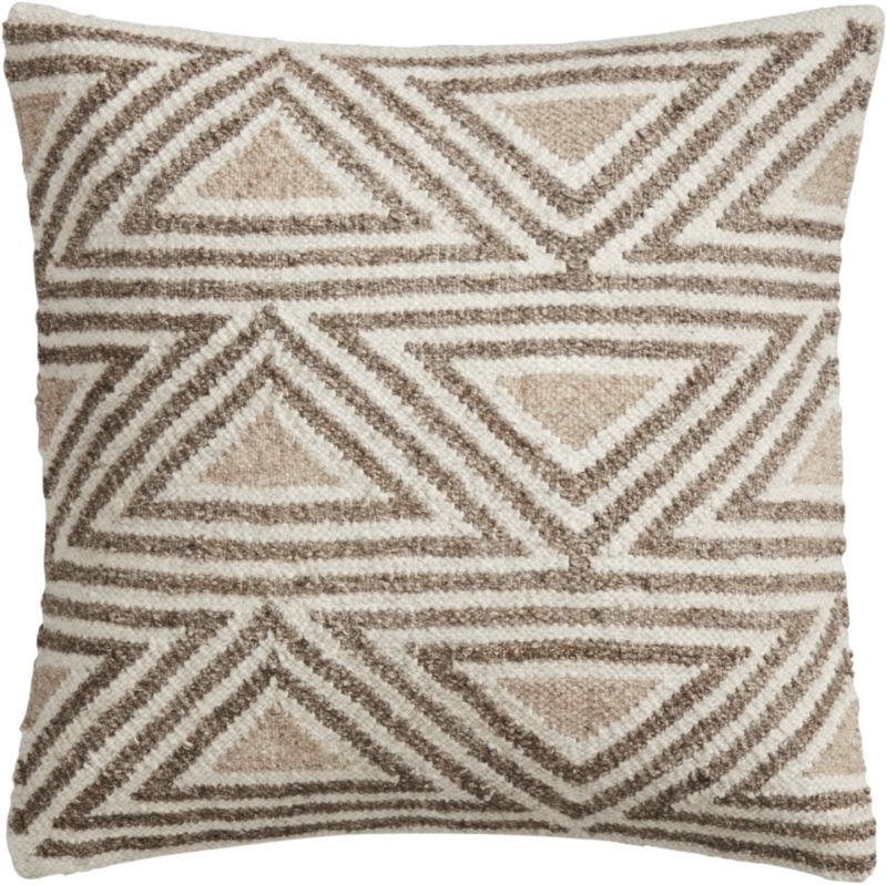 "18"" Tula Triangle Pattern Pillow with Down-Alternative Insert." - Image 3