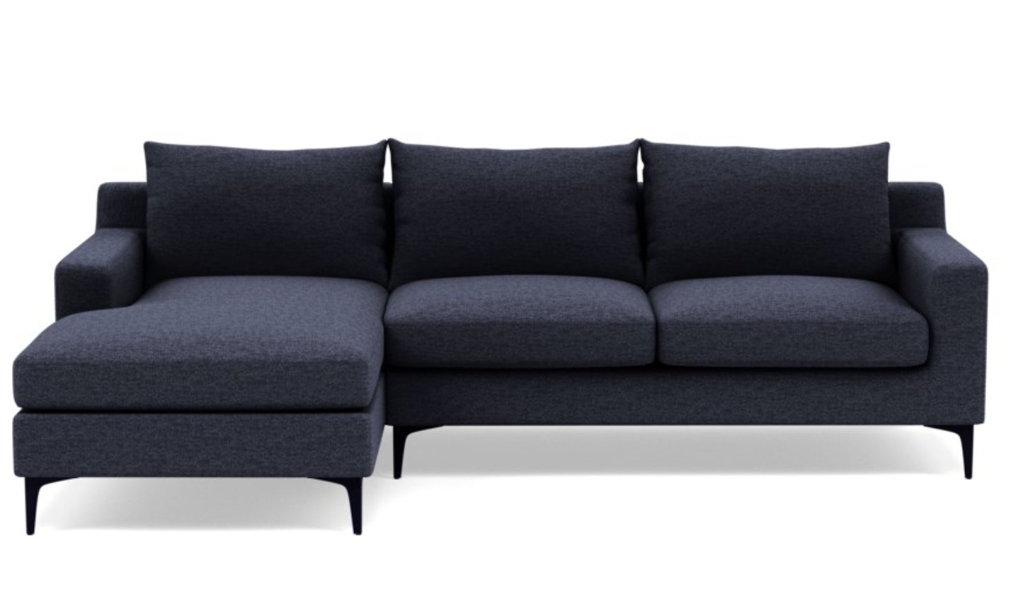 SLOAN Sectional Sofa with Left Chaise,Matte Black Sloan L Leg - Image 0