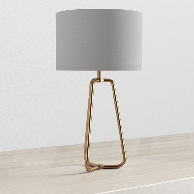 25.5" Table Lamp, Antique Brass - Image 1