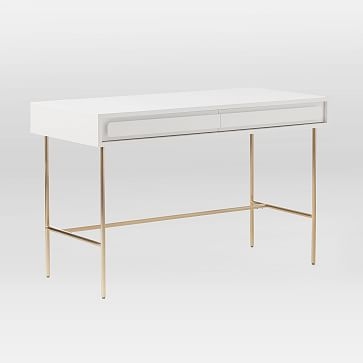 Gemini Desk, White Lacquer - Image 0