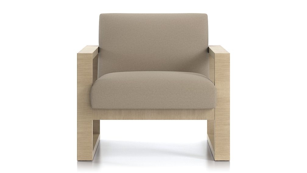 Dante Chair - Evere Hopsack fabric, Shale leg - Image 1