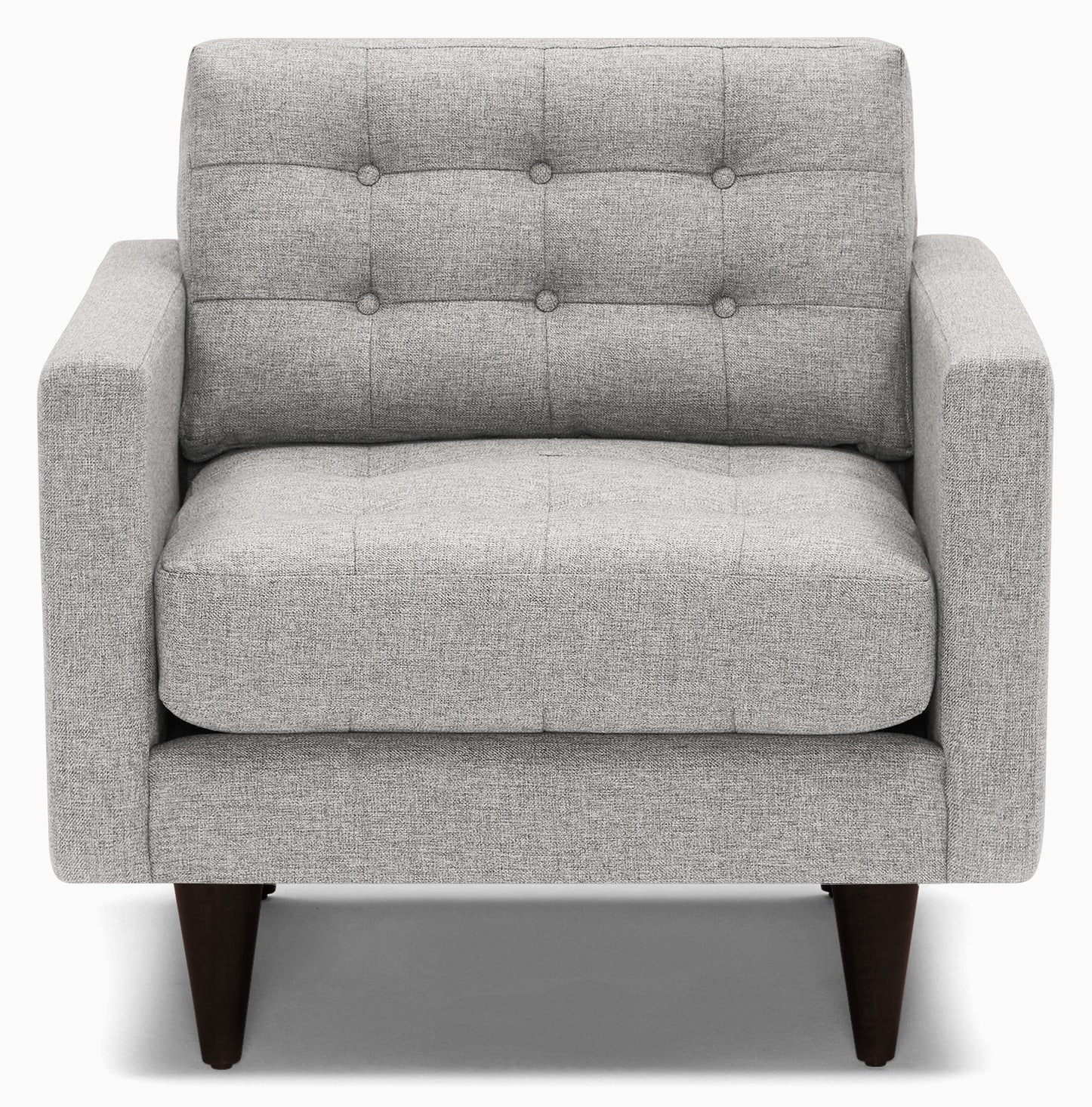 Gray Eliot Mid Century Modern Apartment Chair - Sunbrella Premier Fog - Coffee Bean - Image 4